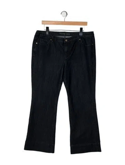Pre-owned Michael Kors Mid-rise Wide Leg Jeans In Blue