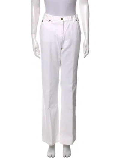 Pre-owned Michael Kors Mid-rise Wide Leg Jeans In Neutral