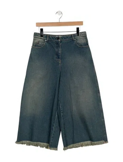 Pre-owned Michael Kors Mid-rise Wide Leg Jeans W/ Tags In Blue