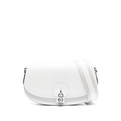 Michael Kors Mila Leather Crossbody Bag In White