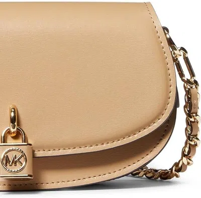 Michael Kors Mila Small East/west Chain Sling Messenger Camel In Brown