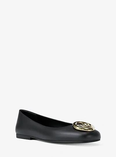 Michael Kors Milan Leather Ballet Flat In Black