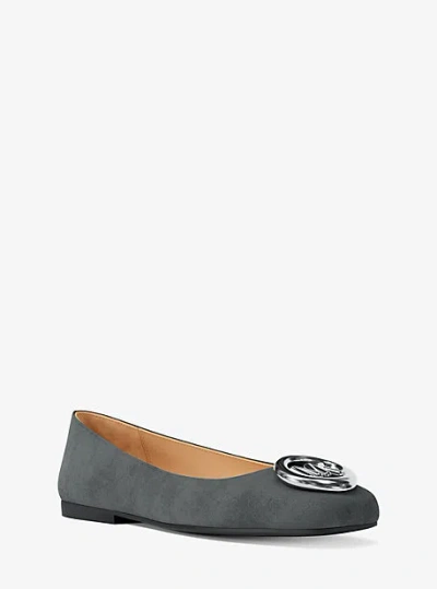 Michael Kors Milan Suede Ballet Flat In Gray