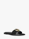 Michael Kors Milan Suede Slide Sandal In Black