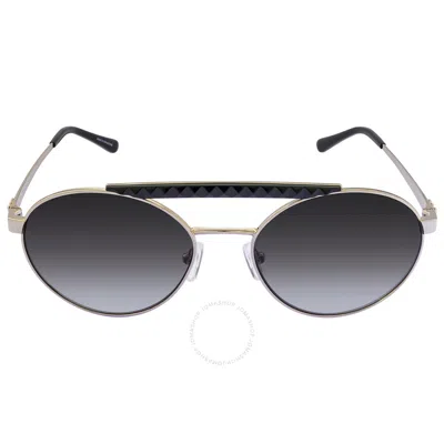 Michael Kors Milos Dark Grey Gradient Pilot Unisex Sunglasses Mk1083 10148g 55 In Black