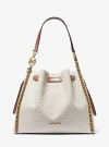 MICHAEL KORS MINA LARGE SIGNATURE LOGO CHAIN SHOULDER BAG