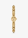 Michael Kors Mini Astor Link Gold-tone Bracelet Watch In Gold