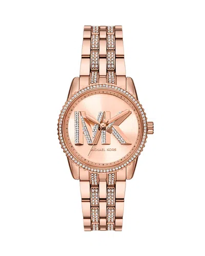 Michael Kors Mini Bryant Chronograph Rose Gold-tone Stainless Steel Watch, 35mm
