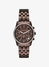 Michael Kors Mini Bryant Pavé Brown-tone Watch In Brown
