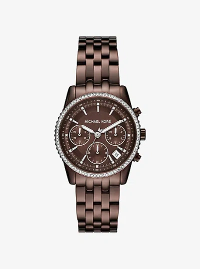 Michael Kors Mini Bryant Pavé Brown-tone Watch