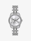 Michael Kors Mini Bryant Pavé Logo Silver-tone Watch