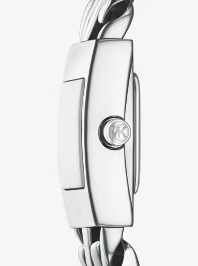 Michael Kors Mini Darrington Silver-tone Chain-link Watch In Neutral