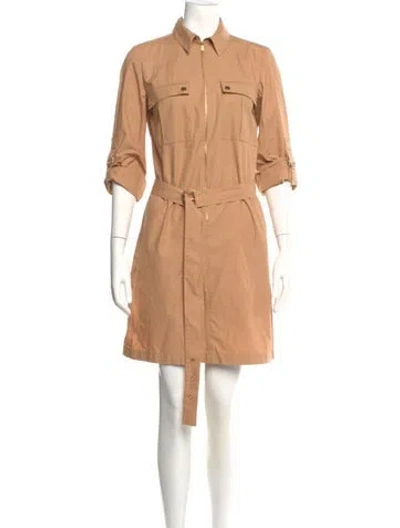 Pre-owned Michael Kors Mini Dress In Yellow