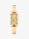 Michael Kors Mini Empire Pavé Gold-tone Bangle Watch In Gold