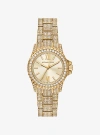 Michael Kors Mini Everest Pavé Gold-tone Watch In Gold