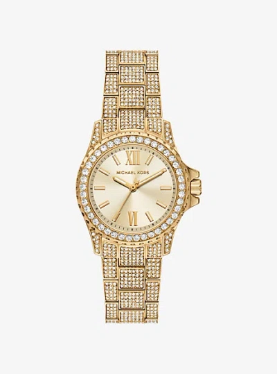 Michael Kors Mini Everest Pavé Gold-tone Watch