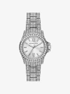 Michael Kors Mini Everest Pavé Silver-tone Watch In Silver