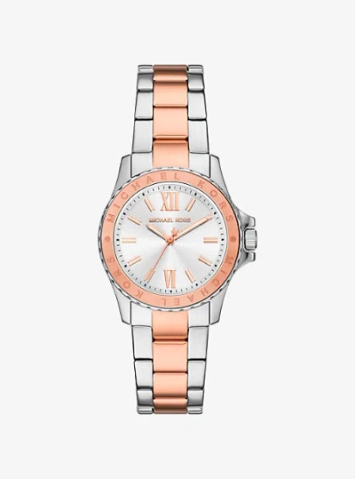 Michael Kors Mini Everest Two-tone Watch In Rose Gold