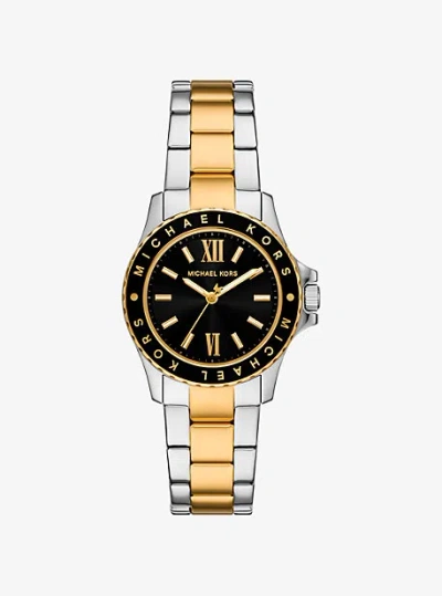 Michael Kors Mini Everest Two-tone Watch In Silver