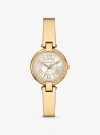 Michael Kors Mini Laney Gold-tone Bangle Watch In Gold