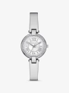Michael Kors Mini Laney Silver-tone Bangle Watch In Silver
