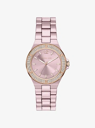 Michael Kors Mini Lennox Pavé Pink-tone Watch