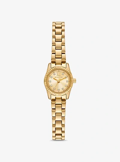 Michael Kors Mini Lexington Pavé Gold-tone Watch