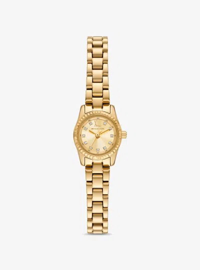 Michael Kors Mini Lexington Pavé Gold-tone Watch