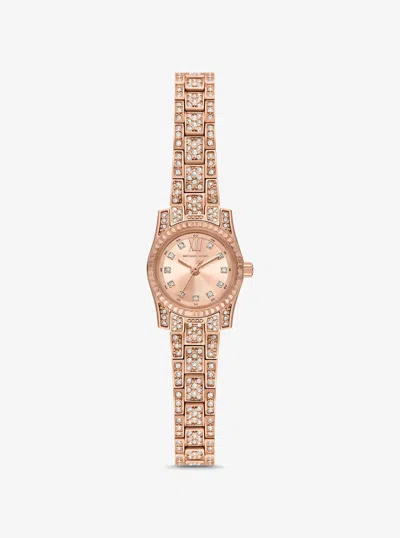 Michael Kors Mini Lexington Pavé Rose Gold-tone Watch