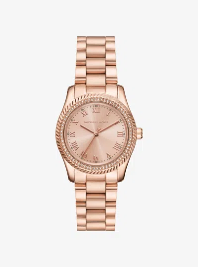Michael Kors Mini Lexington Pavé Rose Gold-tone Watch