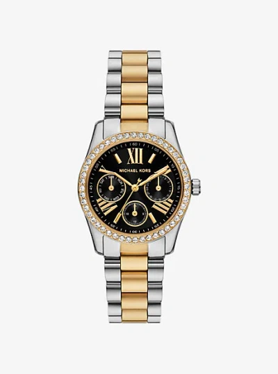 MICHAEL KORS MINI LEXINGTON PAVÉ TWO-TONE WATCH