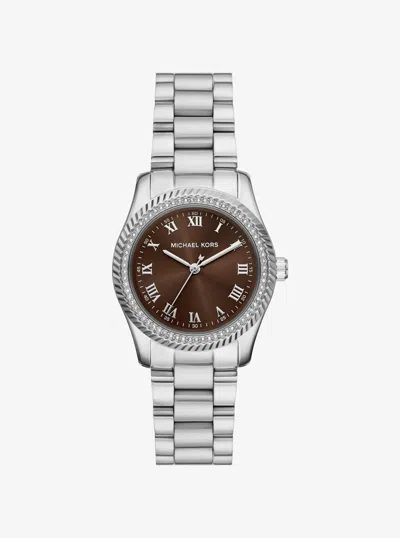 Michael Kors Mini Lexington Silver-tone Watch In Metallic