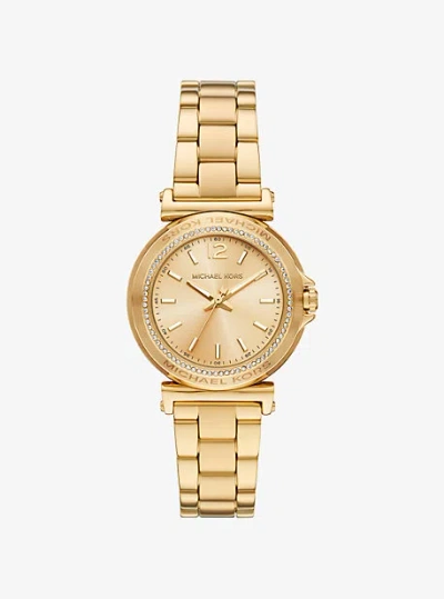 Michael Kors Mini Maren Pavé Gold-tone Watch