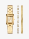 Michael Kors Mini Monroe Gold-tone Watch And Jewelry Gift Set In Gold