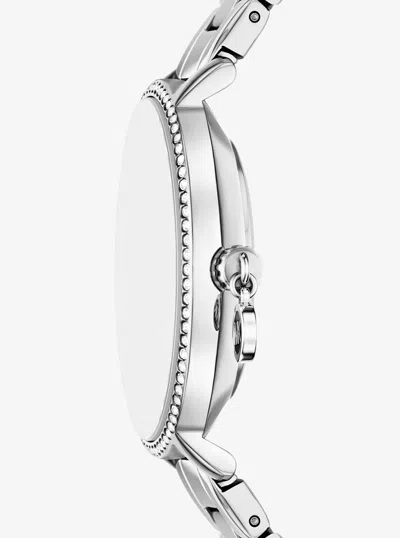 Michael Kors Mini Pyper Pavé Silver-tone Watch In Gray