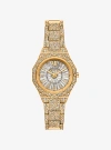 Michael Kors Mini Raquel Pavé Gold-tone Watch In Gold