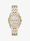 Michael Kors Mini Ritz Pavé Two-tone Watch In Silver