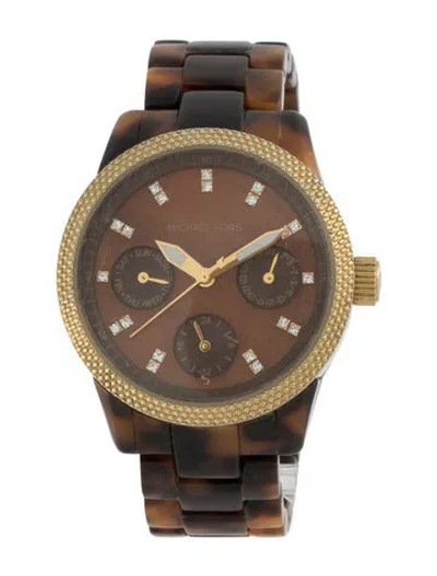 Pre-owned Michael Kors Mini Ritz Watch, 33mm In Multicolor