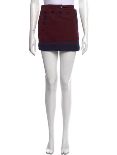 Pre-owned Michael Kors Mini Skirt In Burgundy