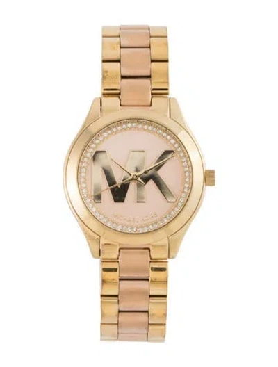 Pre-owned Michael Kors Mini Slim Runway Watch, 32mm In Multi
