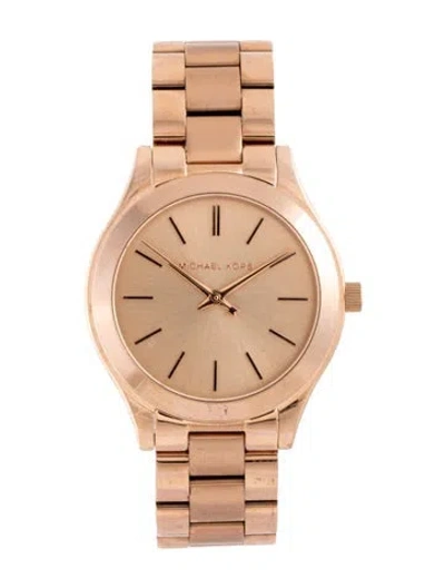 Pre-owned Michael Kors Mini Slim Runway Watch, 34mm In Multicolor