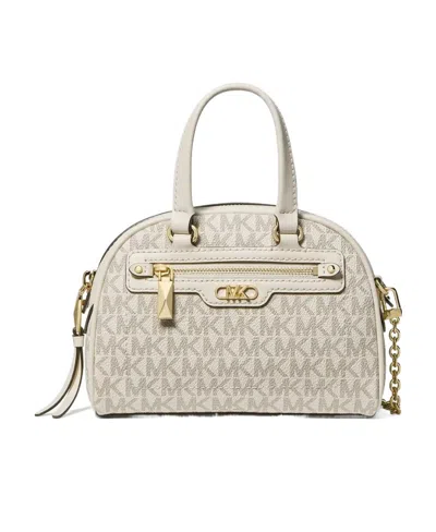 Michael Kors Mini Williamsburg Logo Crossbody Bag In Nude