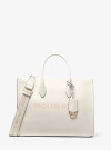 Michael Kors Mirella Medium Pebbled Leather Tote Bag In Brown