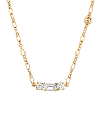 Michael Kors Mixed Cut Stone Necklace In Gold