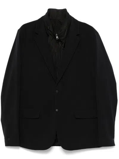 Michael Kors Mixed-media Blazer In Black