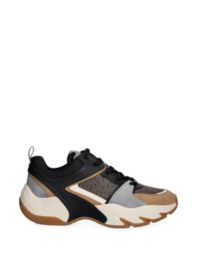 Michael Kors Mixed-media Chase Sneakers In Multi