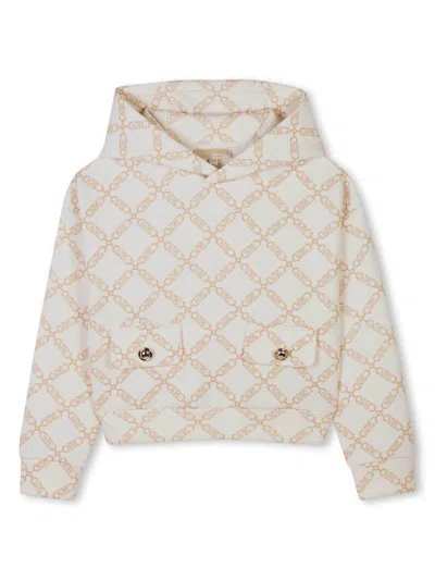 Michael Kors Kids' Mk Empire Hoodie In Neutrals