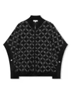 Michael Kors Mk Empire Logo-jacquard Cape In Black