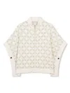 Michael Kors Mk Empire Logo-jacquard Cape In Neutrals