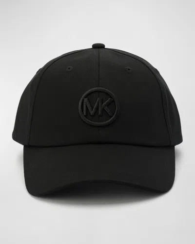 Michael Kors Mk Logo Baseball Cap In Black
